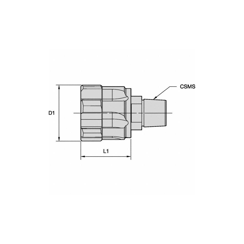 Kennametal Modular Reamer Head Straight Flute, 0.7047" Head Length
