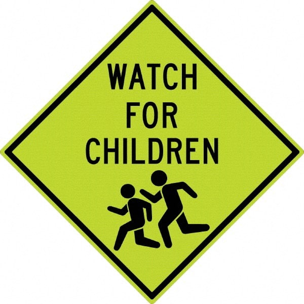 Warning & Safety Reminder Sign: Diamond, "Watch For Children"