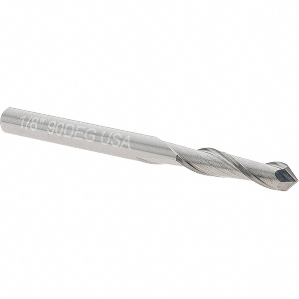 Spotting Drill: 1/8" Dia, 90 ° Point, 1-1/2" OAL, Solid Carbide