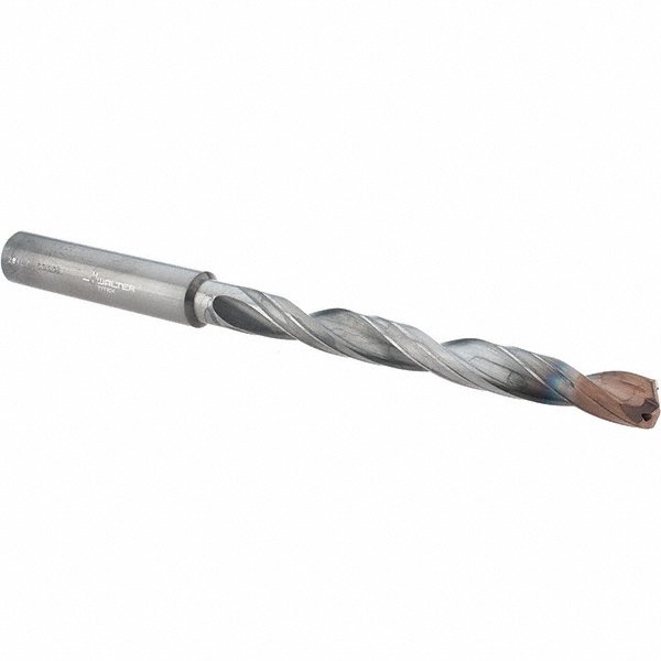 WalterTitex Jobber Length Drill Bit 1/4" Dia, 140 °, Solid Carbide