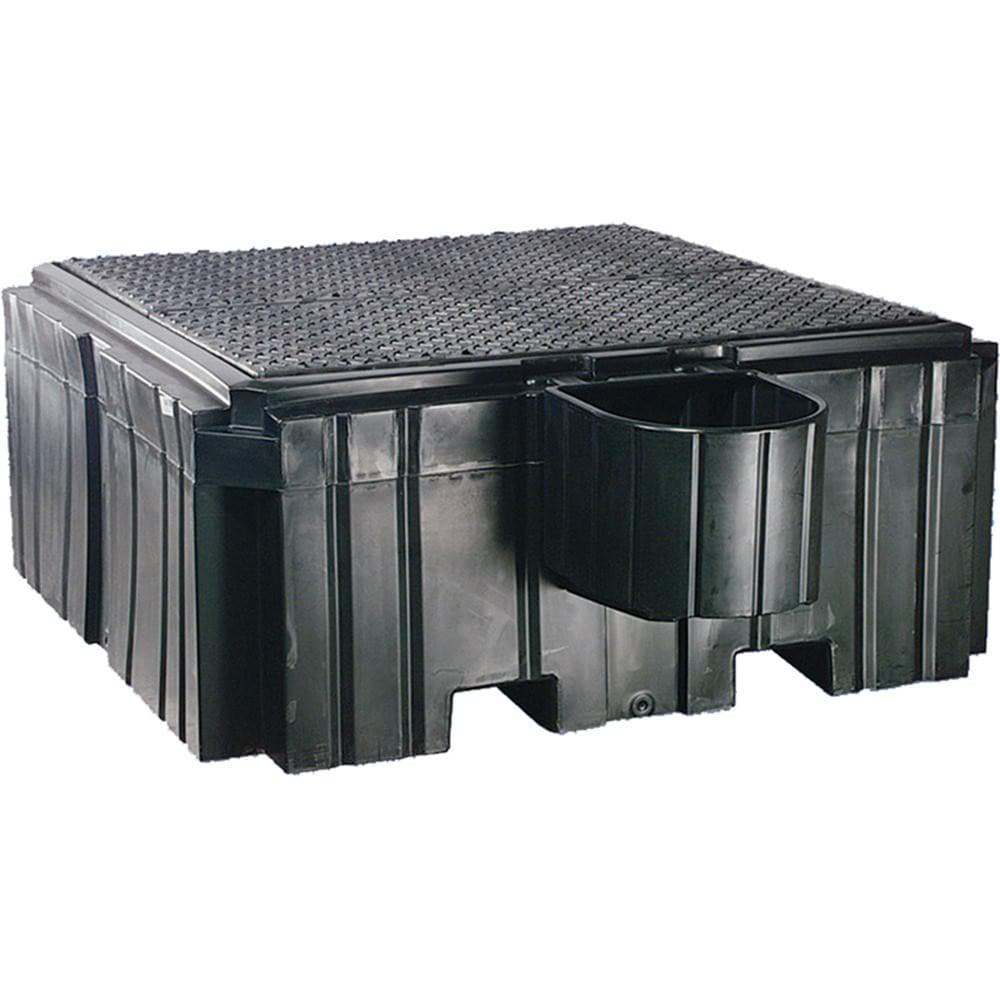 IBC Tote Storage Rack - 2 Tiers - 2 IBC Capacity - Steel Construction -  Compliant Sump