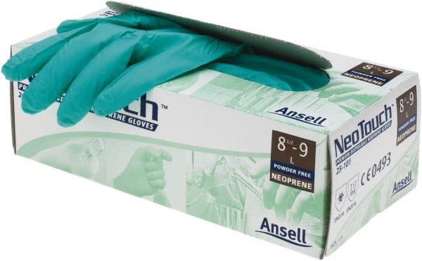 Ansell 25-101L Disposable Gloves: Neoprene 