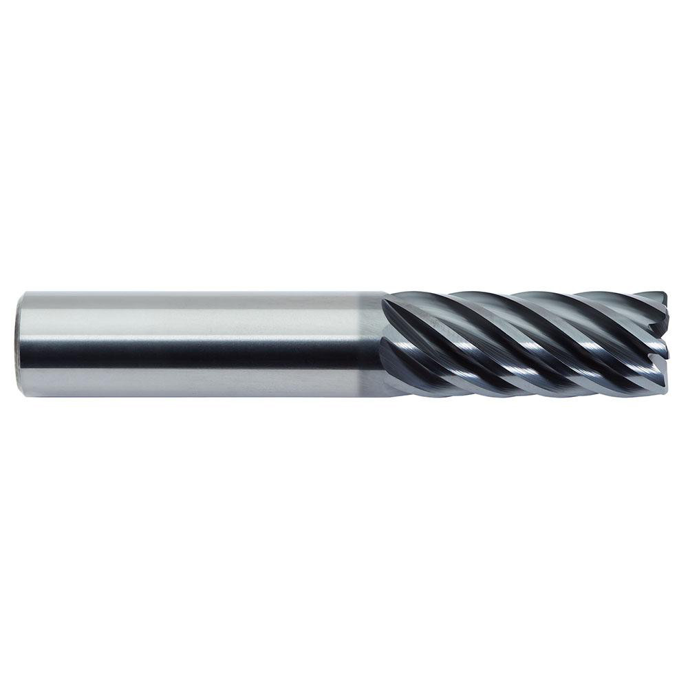 Square End Mill: 1/2" Dia, 5/8" LOC, 7 Flute, Solid Carbide - 3" OAL, 1/2" Shank Dia, 38 deg Helix, ALtima Blaze Finish, Single End, Series 180