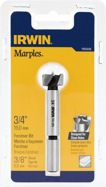3/4" Uncoated Carbon Steel Forstner Drill Bit