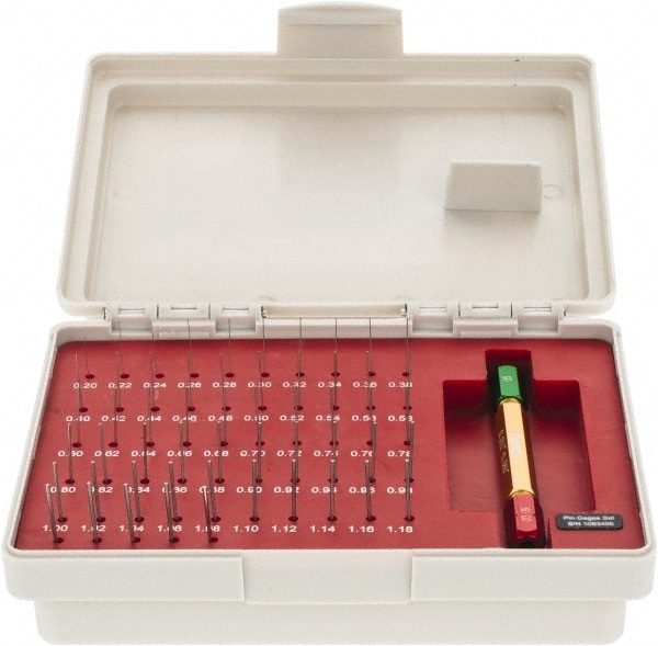 SPI 22-188-7 Class ZZ Plug Gage Set: 0.2 to 1.28 mm Range, 55 Pc Image