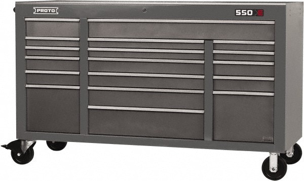 PROTO J556741-18DBPD Power Workstation Mobile Work Center: 25-1/4" OAD, 18 Drawer Image