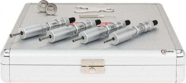 SPI CMS160725043 Mechanical Inside Micrometer Set: 0.12" Range, Chrome-Plated Image