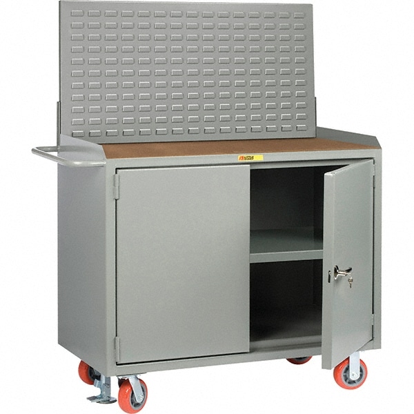 Little Giant® - Mobile Bench Cabinet With Louvered Panel Mobile Work 