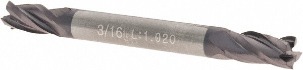 Square End Mill: 4 Flutes, Solid Carbide