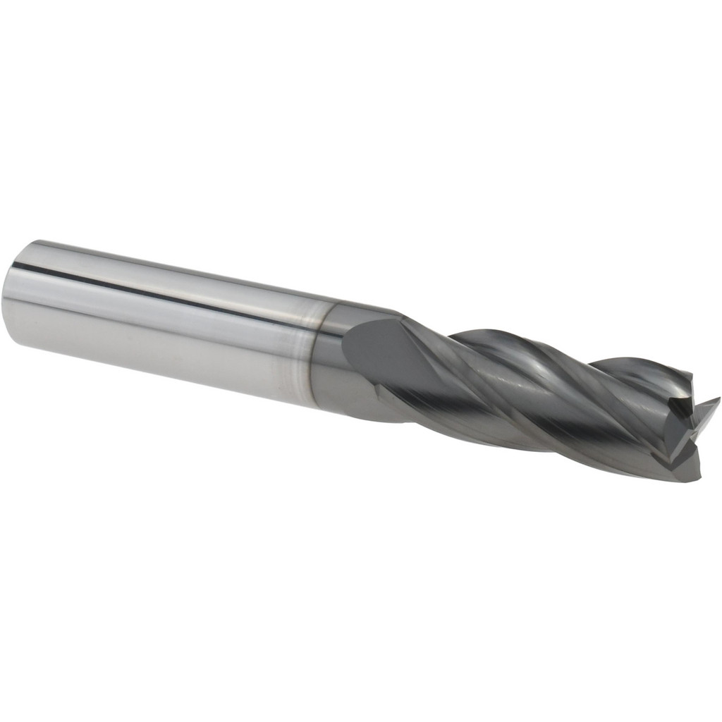 Harvey Tool 15224-C4 Square End Mill: 3/8 Dia, 1 LOC, 3/8 Shank Dia, 2-1/2 OAL, 4 Flutes, Solid Carbide Image