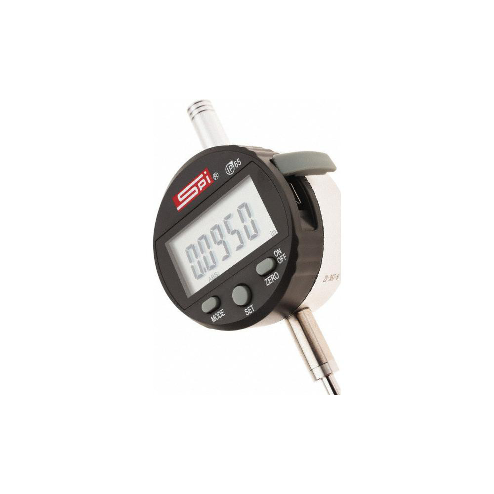 SPI Digital Electronic Drop Indicator 1/2" Max, 0.000800 in & 0.0200 mm Accuracy, Center Lug