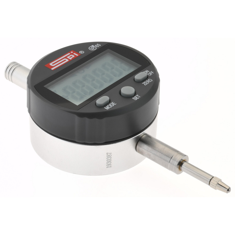 SPI Digital Electronic Drop Indicator 1/2" Max, 0.000160 in & 0.0040 mm Accuracy, Center Lug