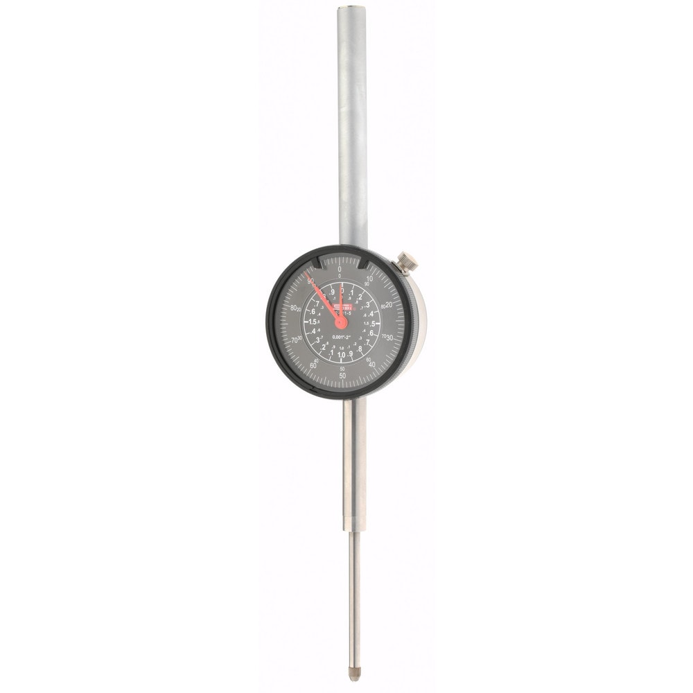 SPI CMS160714030 Dial Drop Indicator: 0 to 2" Range, 0-100 Dial Reading, 0.001" Graduation Image