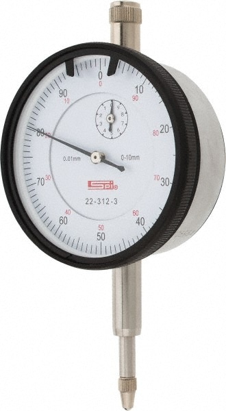 SPI CMS160725091 10mm Range, 0-100 Dial Reading, 0.01mm Graduation Dial Drop Indicator Image