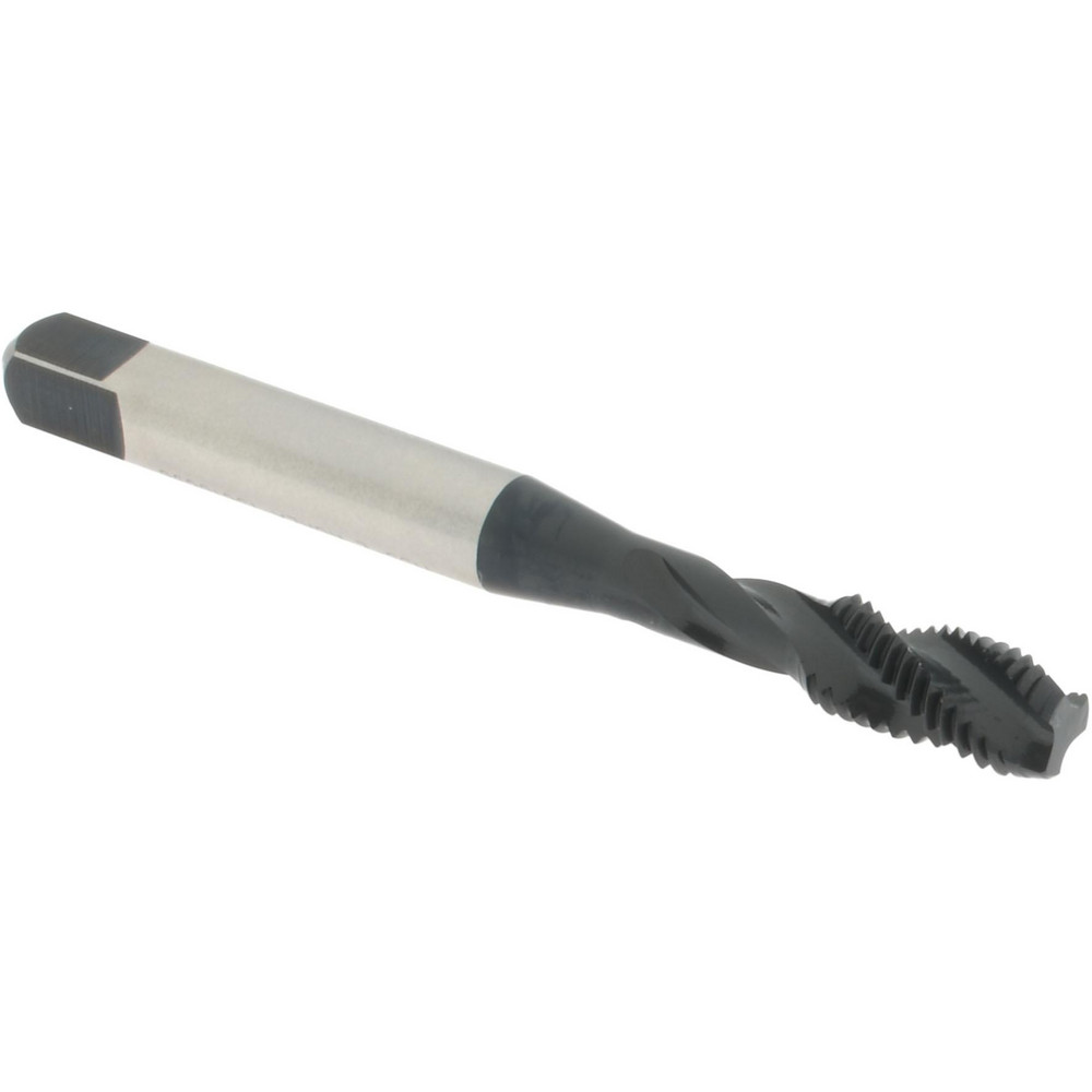 Spiral Flute Tap: 1/4-28, 3 Flute, Bottoming, 2 & 3B Class of Fit, Vanadium High Speed Steel, Oxide Finish