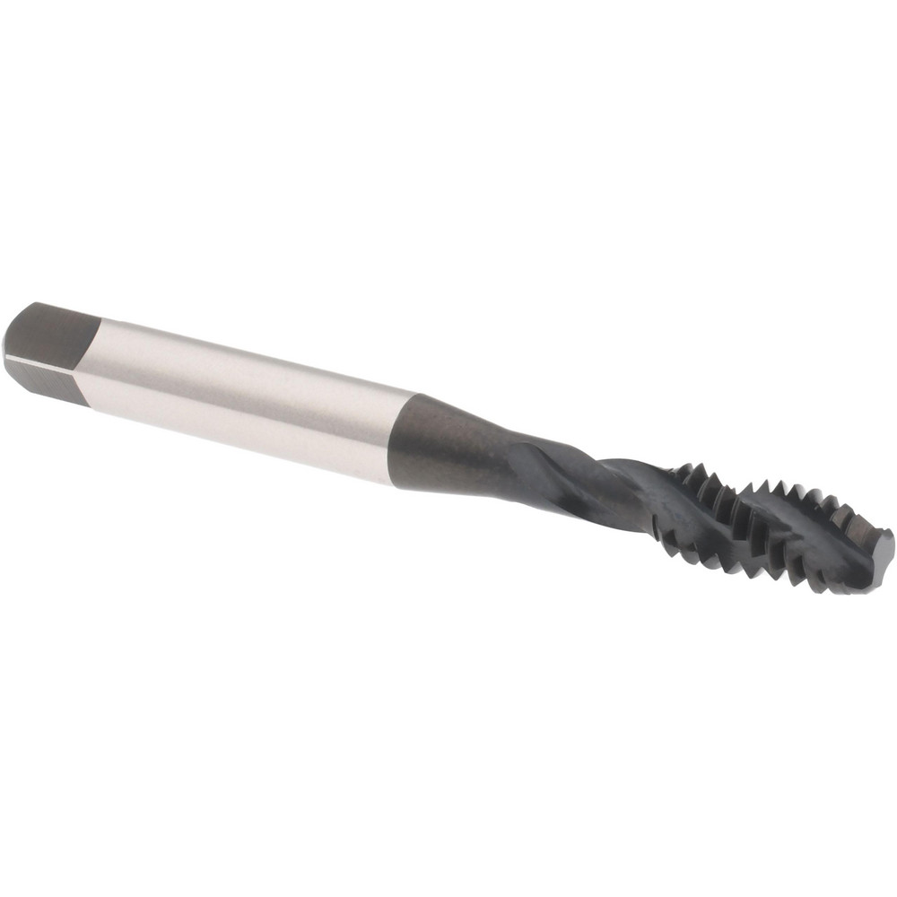 Spiral Flute Tap: 1/4-20, 3 Flute, Bottoming, Vanadium High Speed Steel, Oxide Finish
