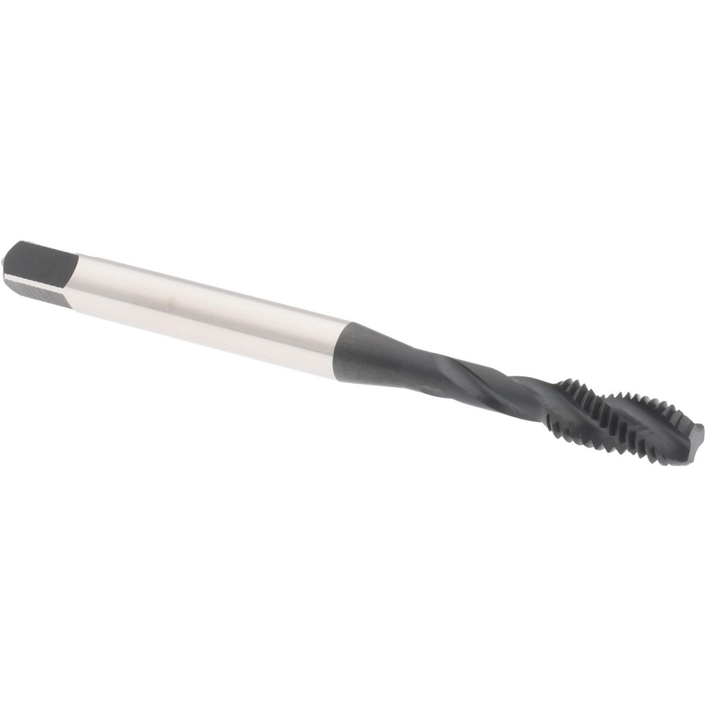 Spiral Flute Tap: #10-32, 3 Flute, Bottoming, Vanadium High Speed Steel, Oxide Finish