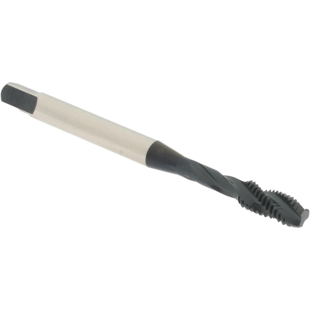 Spiral Flute Tap: #10-32, 3 Flute, Bottoming, Vanadium High Speed Steel, Oxide Finish