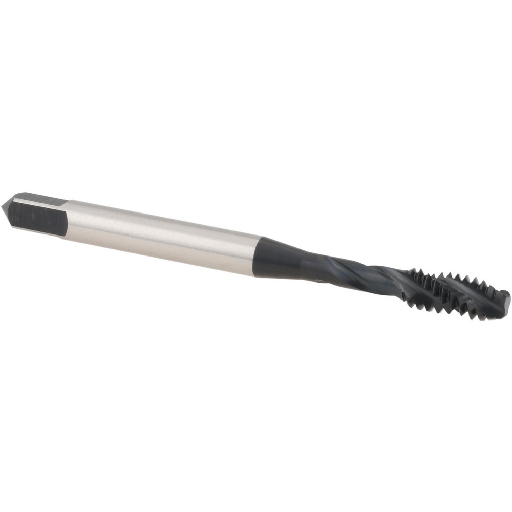 Spiral Flute Tap: #10-24, 3 Flutes, Bottoming, 2/2B/3B Class of Fit, Vanadium High Speed Steel, Oxide Coated