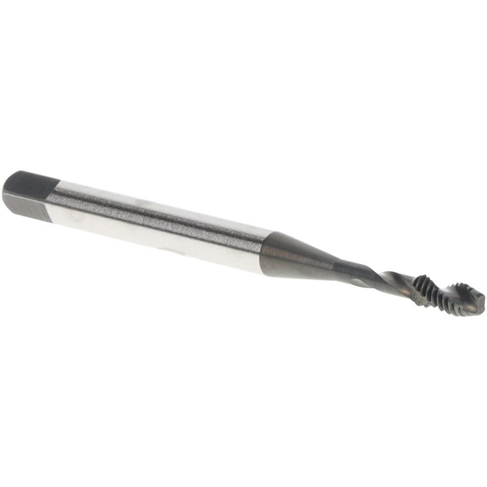 Spiral Flute Tap: #3-48, Bottoming, 2B Class of Fit, Vanadium High Speed Steel, Oxide Coated