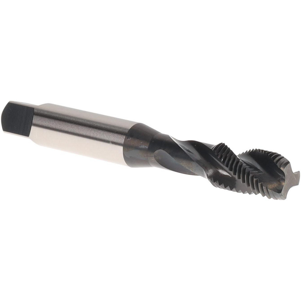 Spiral Flute Tap: 3/8-24, 3 Flutes, Bottoming, 2/3B Class of Fit, Vanadium High Speed Steel, Oxide Coated