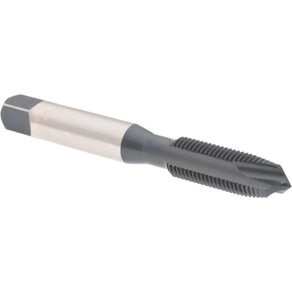Spiral Point Tap: 3/8-24, 3 Flutes, Plug, Vanadium High Speed Steel, Oxide Finish