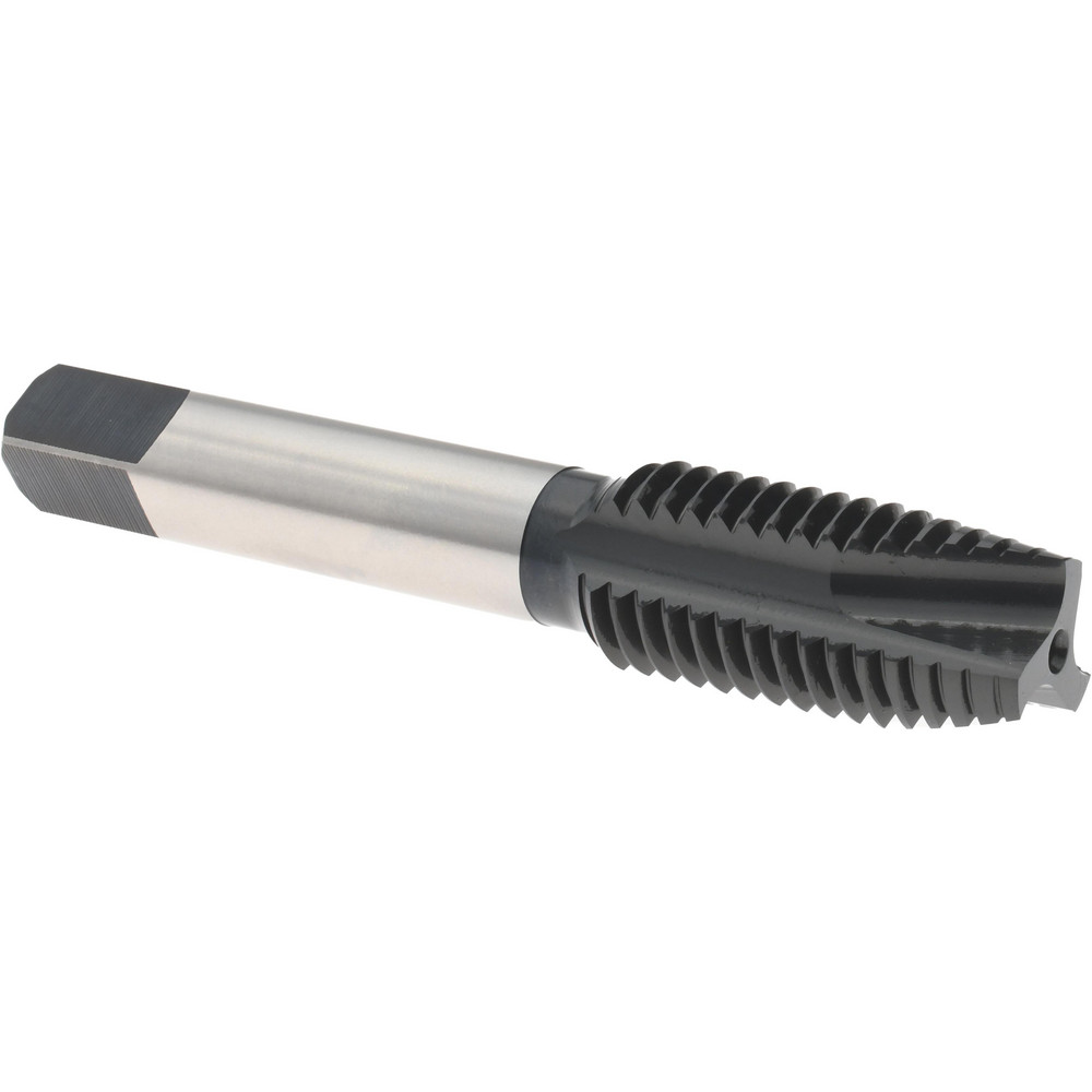 Spiral Point Tap: M18 x 2.5, 3 Flutes, Plug, 6H, Cobalt, Oxide Finish