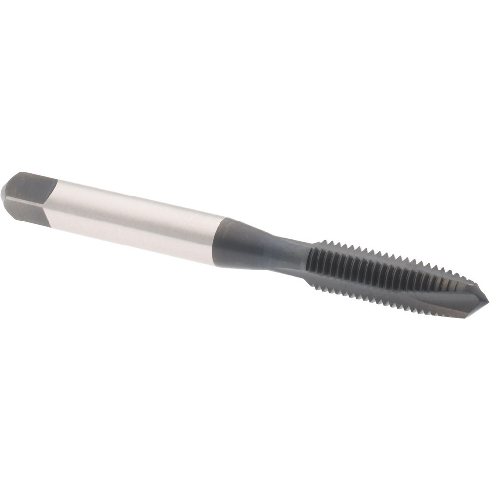 Spiral Point Tap: 1/4-28, 3 Flutes, Plug, Vanadium High Speed Steel, Oxide Finish