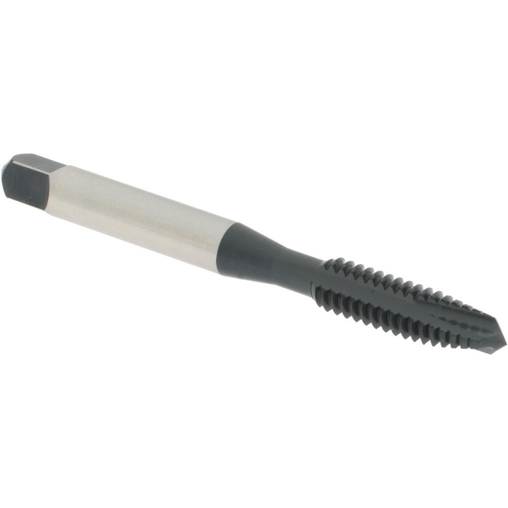 Spiral Point Tap: 1/4-20, 3 Flutes, Plug, 2/3B, Vanadium High Speed Steel, Oxide Finish