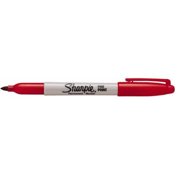 Sharpie - Permanent Marker: Red, AP Non-Toxic, Fine Point - 56319056 - MSC  Industrial Supply