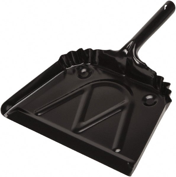 Handheld Dustpan: Metal Body, 6" Steel Handle