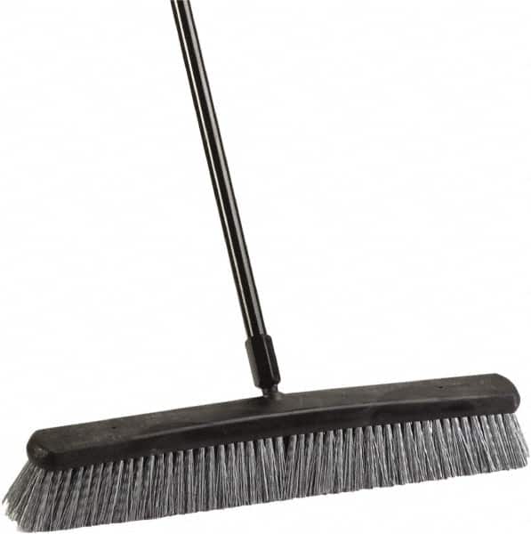 AMES TRUE TEMPER 264 Push Broom: 24" Wide, Polyester Bristle 