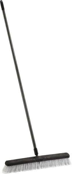 AMES TRUE TEMPER 258 Push Broom: 24" Wide, Polyester Bristle 