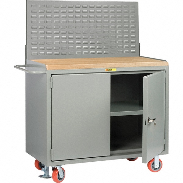 Little Giant® - Mobile Bench Cabinet with Louvered Panel Mobile Work ...