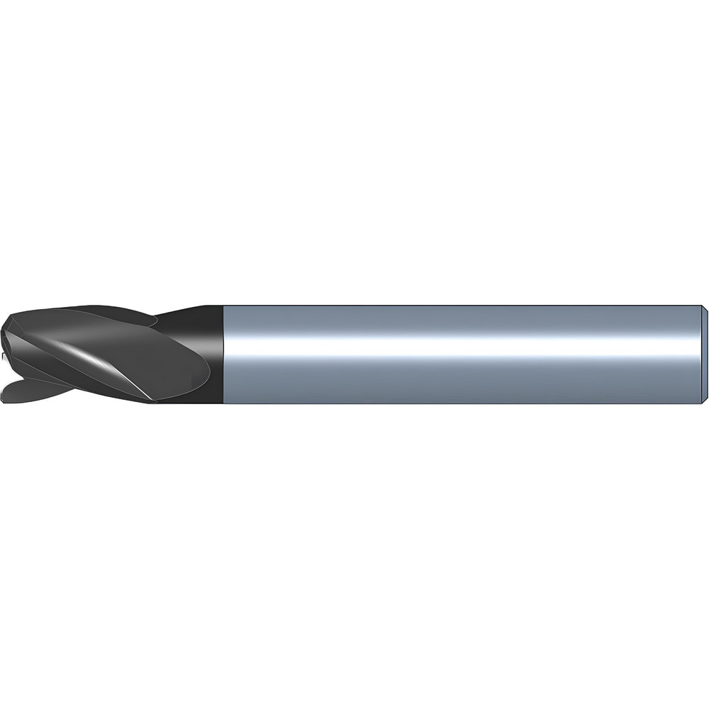 Corner Chamfer End Mill: 5.00 mm Dia, 10.00 mm LOC, 3 Flute, 0.10 mm Chamfer Width, Solid Carbide