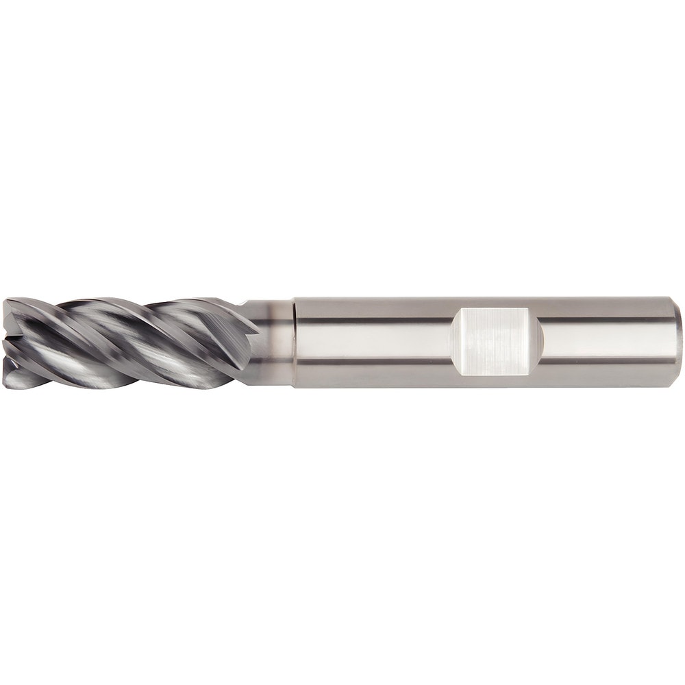 Corner Chamfer End Mill: 4.00 mm Dia, 11.00 mm LOC, 4 Flute, 0.40 mm Chamfer Width, Solid Carbide