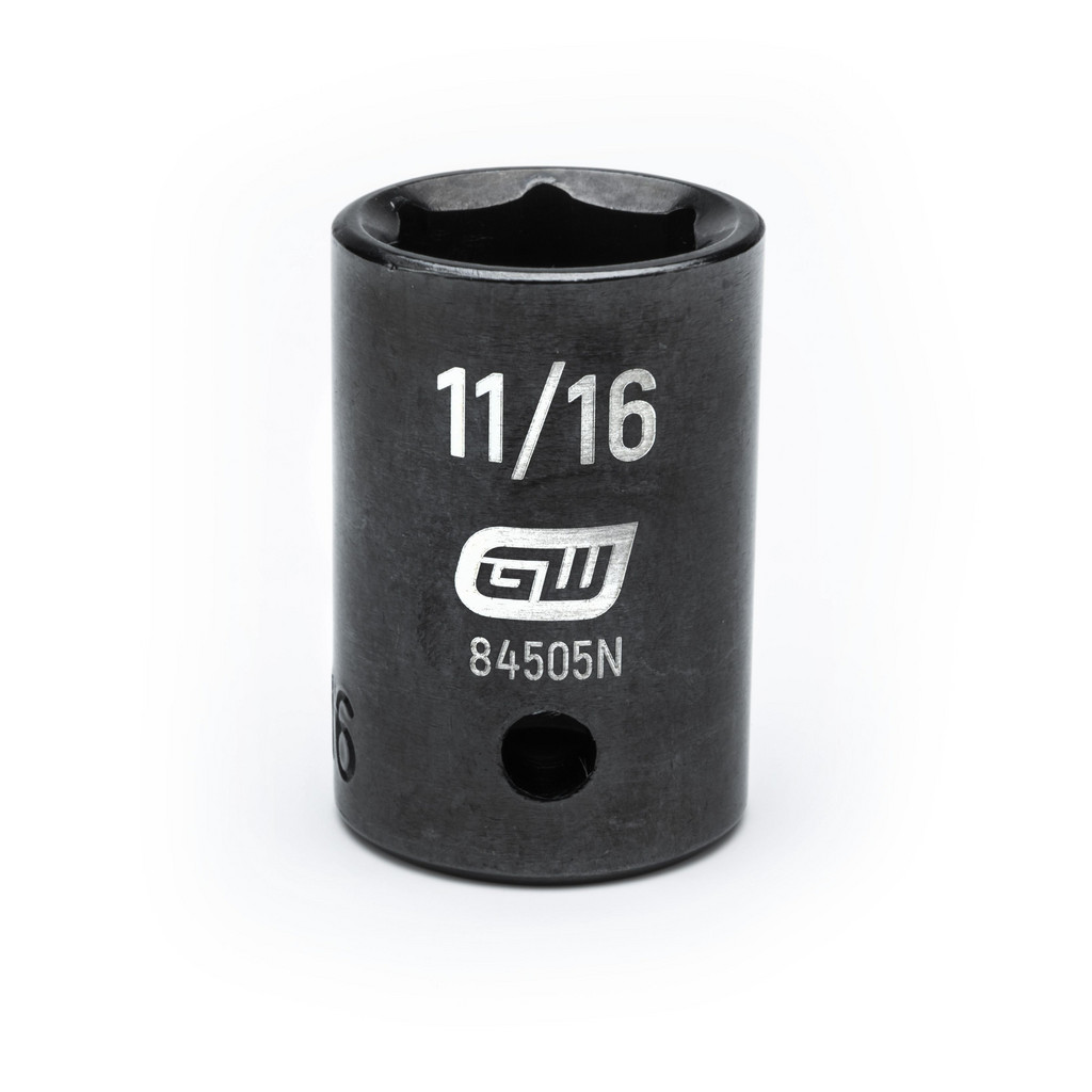 GearWrench 80776 1/2″ Drive 11/16″ Deep Socket, 12-Point, SAE, Standard