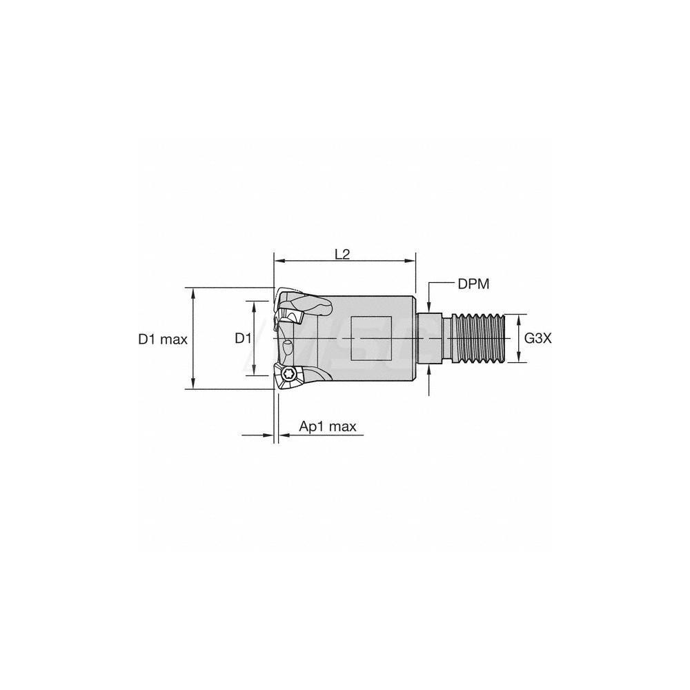 Kennametal Indexable HighFeed End Mill 21 mm Modular Shank MSC Direct