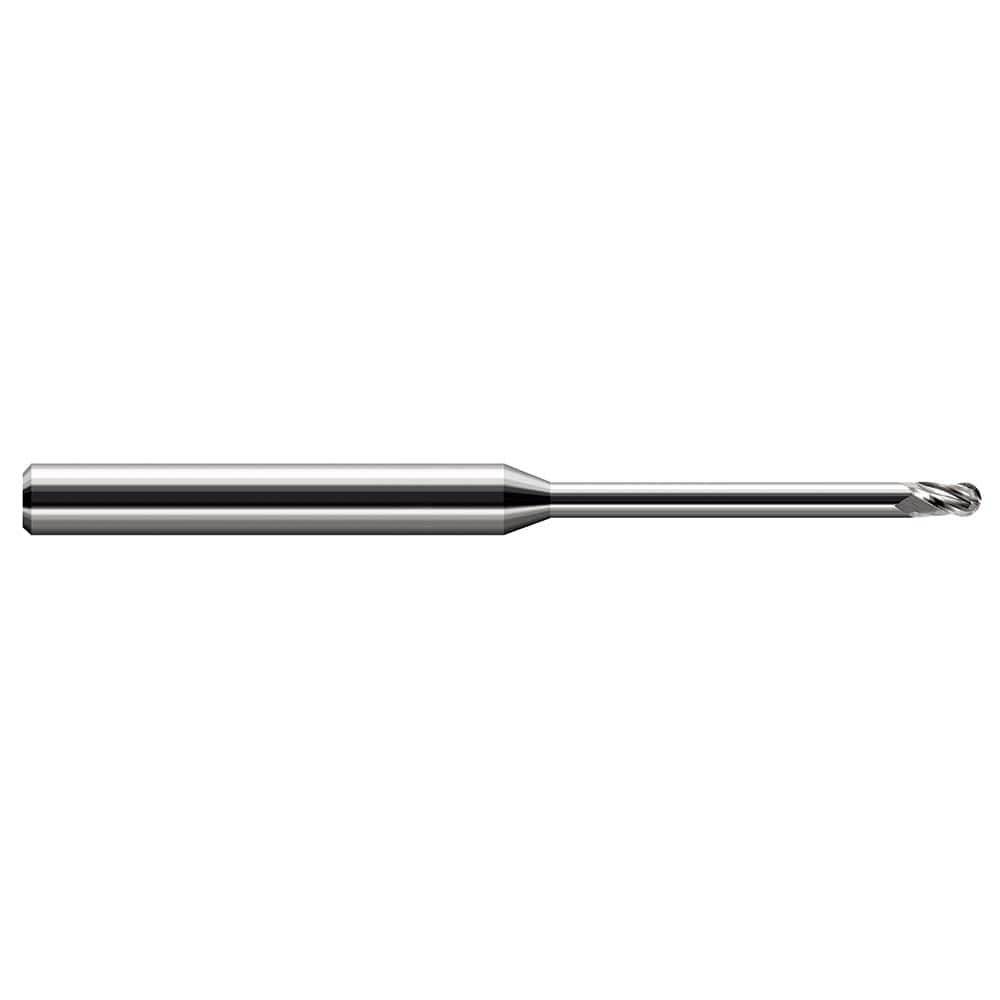Harvey Tool 14932 Ball End Mill: 0.5" Dia, 0.75" LOC, 4 Flute, Solid Carbide 