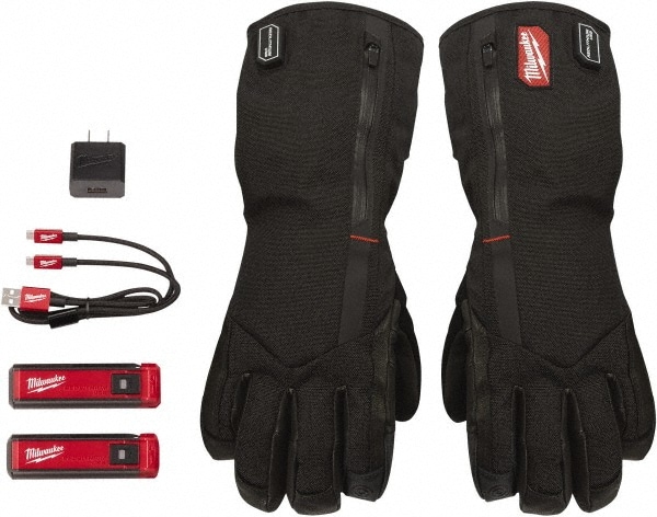 Milwaukee Tool 561-21M Gloves: Size M, Polyester-Lined, Leather & Polyester Image