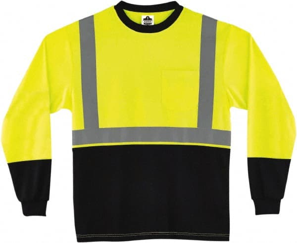 High Visibility T Shirt Hi Vis ANSI Class 3 Reflective Safety Lime Long Sleeve
