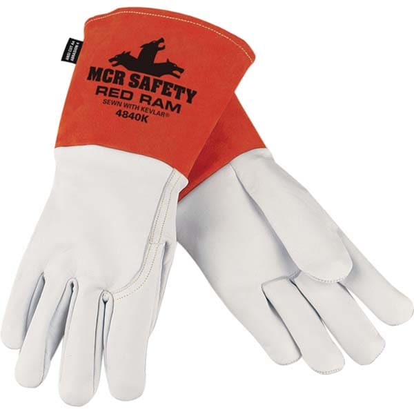 MCR SAFETY 4840KL Welding Gloves: Size Large, Leather, MIG & TIG Application Image