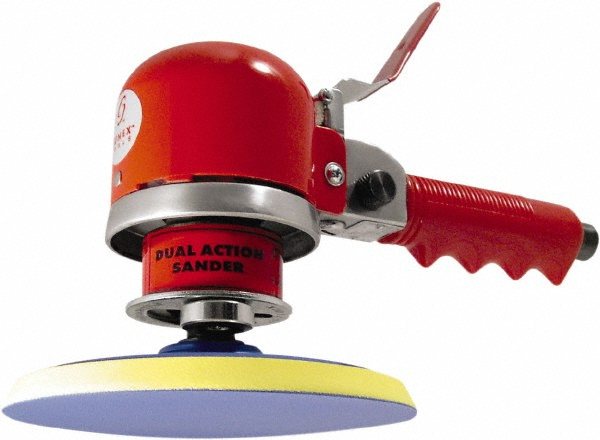 Air Orbital Sander: Round, 6" Pad, 10,000 OPM - 1/4" Inlet, 4 CFM, 90 psi