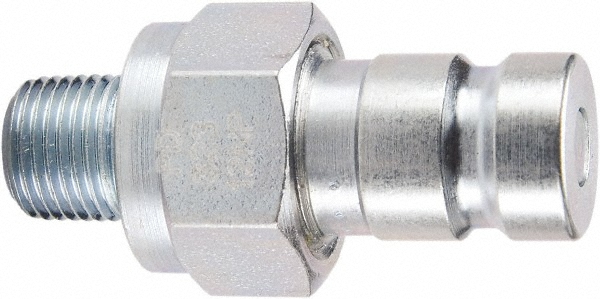 Hydraulic Hose Male Pipe Rigid Nipple Fitting: 1/8", 1/4-18, 6,000 psi