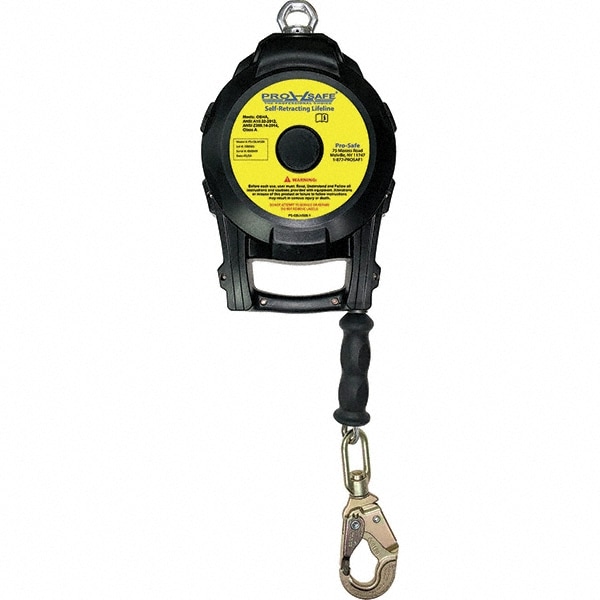 PRO-SAFE PS-CBLM50B Self-Retracting Lifeline: 350 lb Capacity, Alloy Steel Zinc Plated Carabiner Image