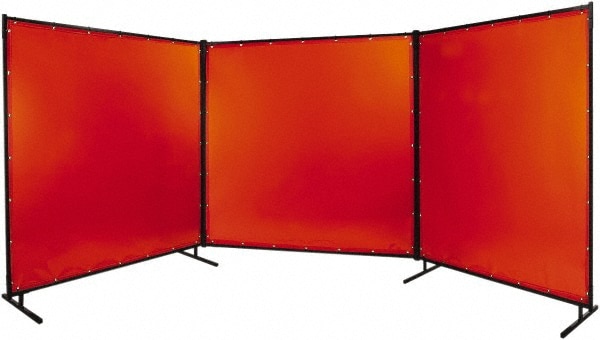 8' Wide x 8' High, 14mm Thickness, Transparent Vinyl Portable Welding Screen