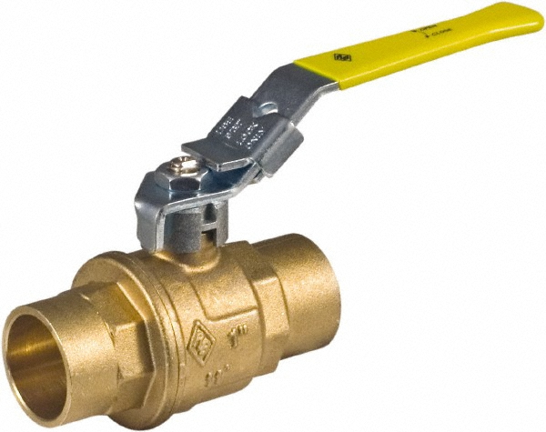 Full Port Bi-Directional Manual Ball Valve: 1" Pipe, Full Port - Solder