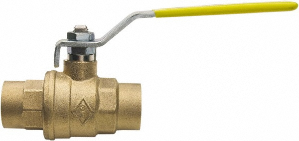 Full Port Bi-Directional Manual Ball Valve: 1" Pipe, Full Port - Solder
