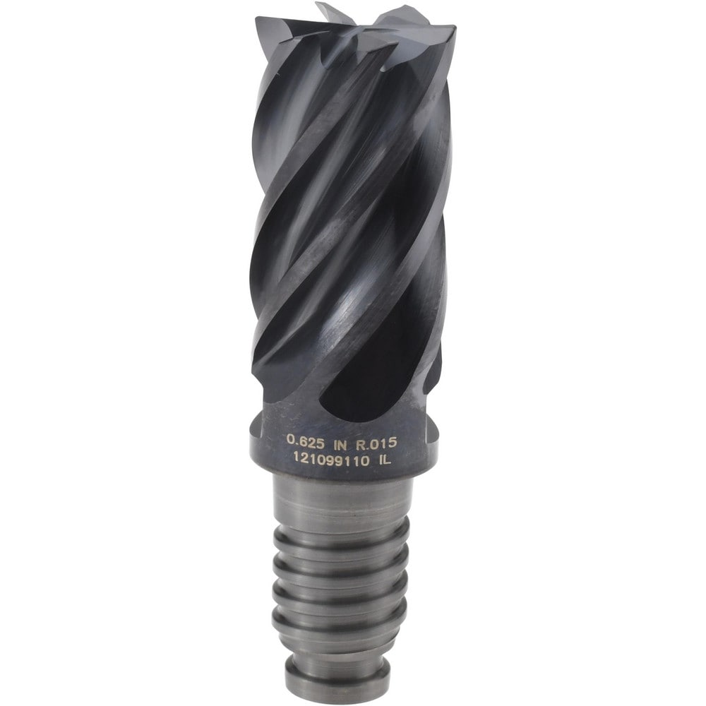 Corner Radius End Mill Head: 5/8" Dia, 6 Flutes