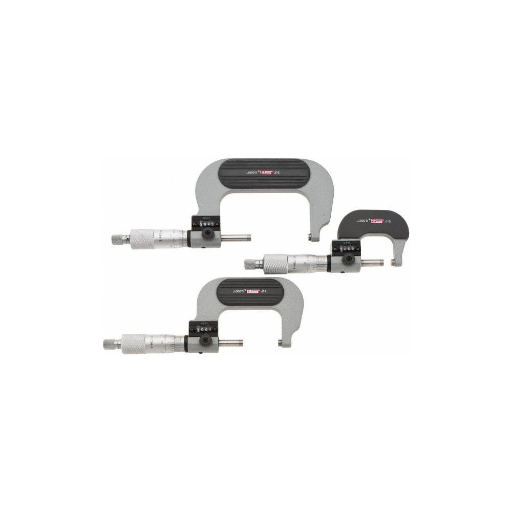 SPI Mechanical Outside Micrometer Set 3 Pc, 0 to 3" Measurement